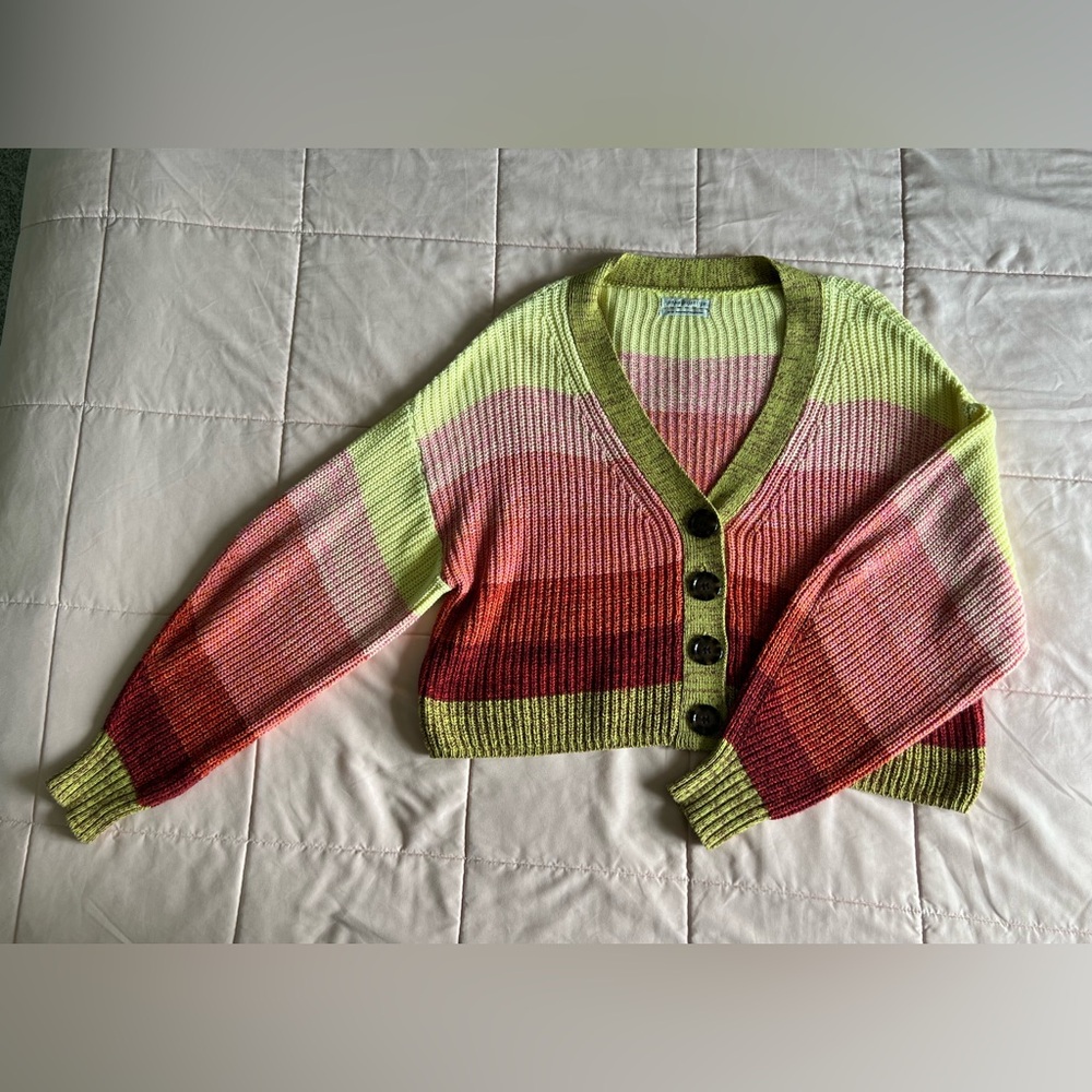 Urban Outfitters Turner Ribbed Cropped Button-Down Cardigan